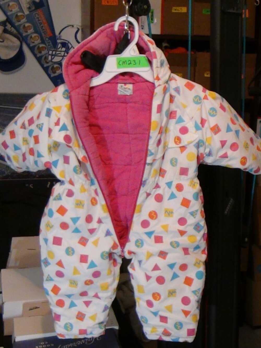 Vintage Circo Snowsuit 18M Girls Party One Piece Warm Hooded Cotton/Polyester